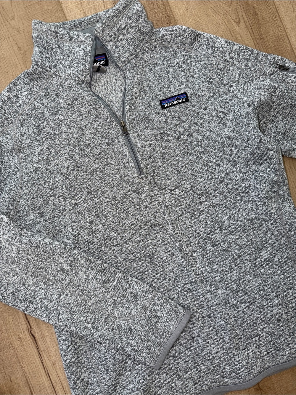 Patagonia Women’s Better Sweater 1/4 Zip Fleece Pullover-Birch White-Large